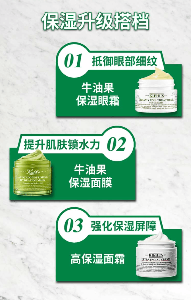 商品Kiehl's|【包邮包税】科颜氏（Kiehl’s）牛油果保湿眼霜 28ml,价格¥259,第4张图片详细描述