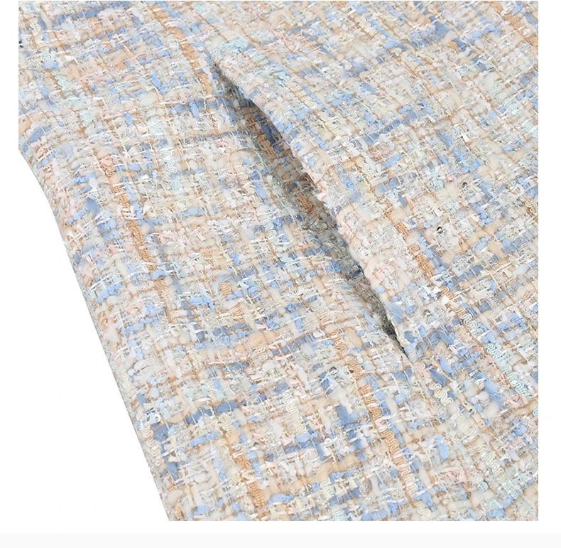 商品Emporio Armani|EMPORIO ARMANI 女士拼色棉质圆领小香风大衣 3H2L80-1NWIZ-F702,价格¥3576,第6张图片详细描述