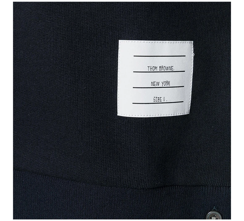 商品Thom Browne|THOM BROWNE 藏蓝色男士卫衣/帽衫 MJT085A-03377-415,价格¥3013,第10张图片详细描述