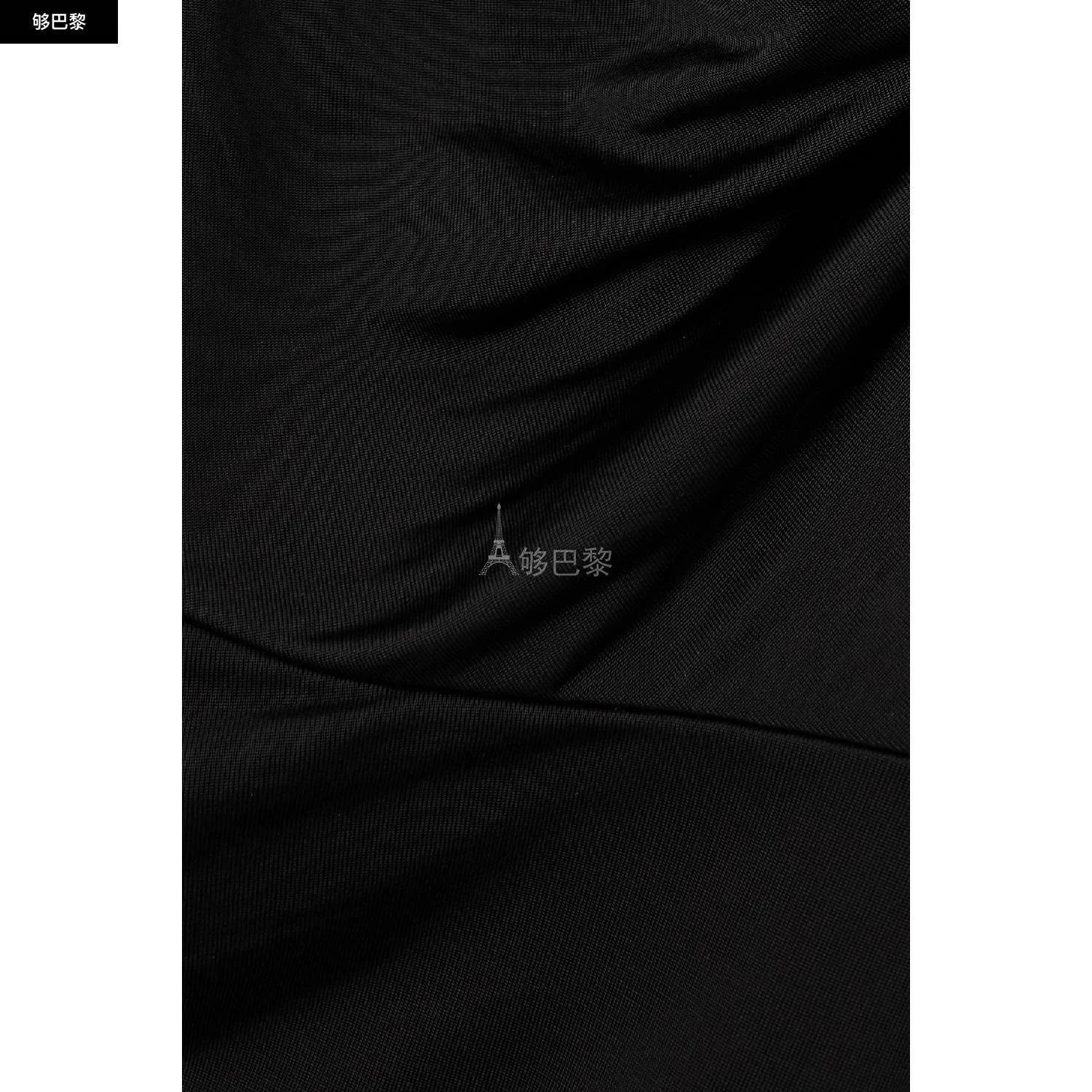 商品Alexander Wang|【特惠5.0折】包邮包税【预售7天发货】 ALEXANDER WANG 23秋冬 女士 连衣裙 不对称垂坠弹力平纹布中长连衣裙 1647597299413936 1CC2236571001 ,价格¥4239,第7张图片详细描述