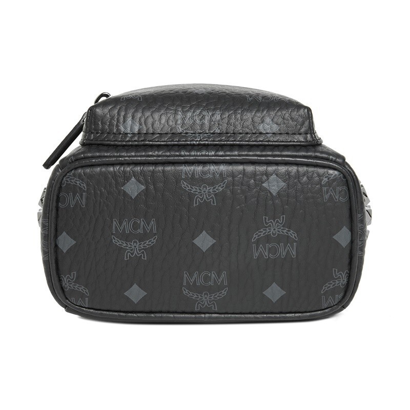 商品[国内直发] MCM|MCM 女士Stark Visetos系列超迷你款黑色经典LOGO印花人造革双肩背包 MMKAAVE13CO001,价格¥4647,第10张图片详细描述