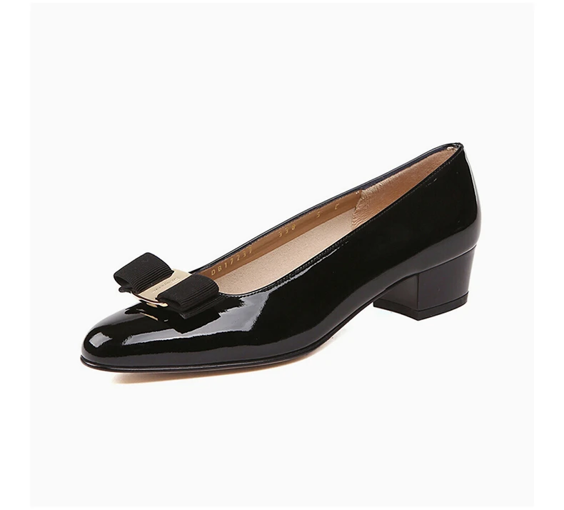 商品Salvatore Ferragamo|SALVATORE FERRAGAMO 黑色女士低跟鞋 0574572-NP-C-NERO,价格¥2775,第5张图片详细描述