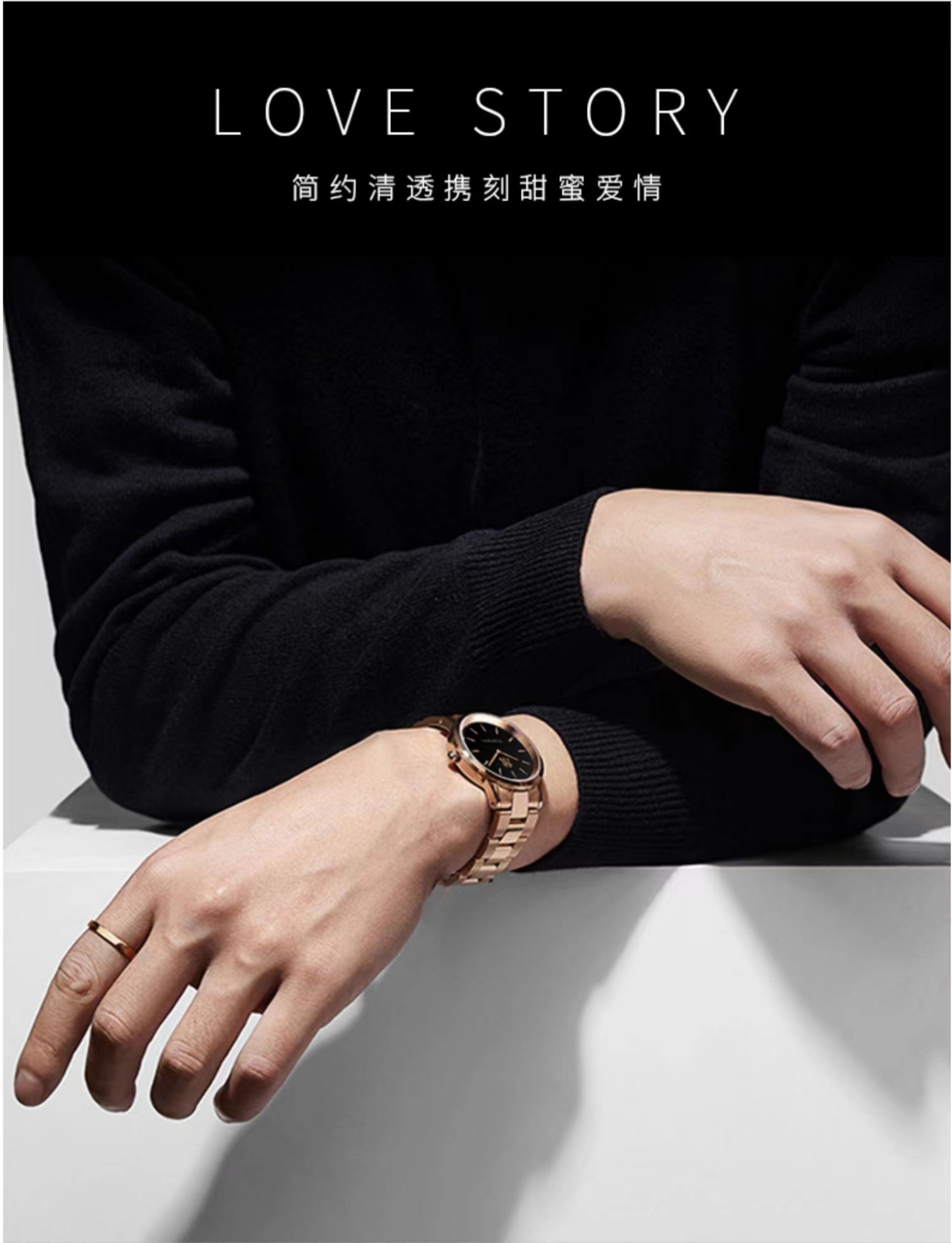 商品[国内直发] MLB|欧美时尚防水石英表金色钢表带男女手表MLB-TP013,价格¥517,第3张图片详细描述