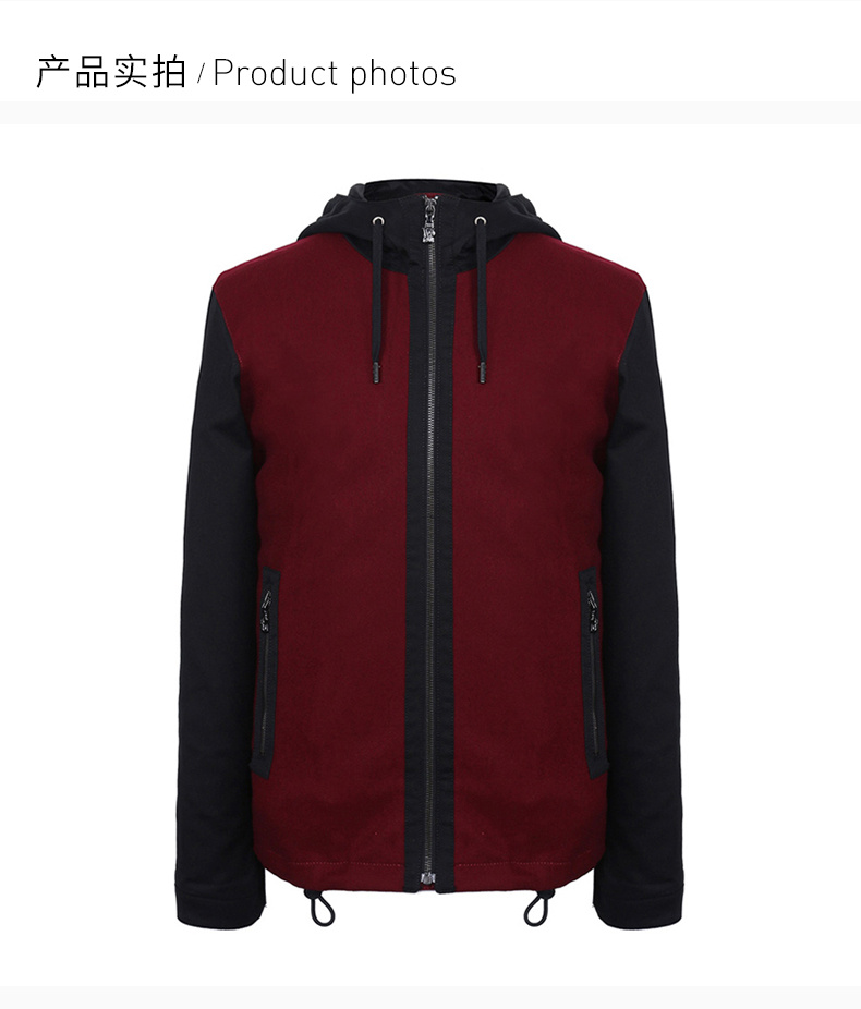 商品[国内直发] Versace|VERSACE JEANS  男士羊毛聚酯纖維紅色夹克 C1GMA904-5384-Y1S,价格¥2246,第4张图片详细描述