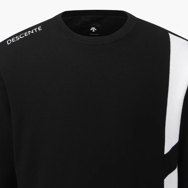 商品【预售商品15天发货】 DESCENTE|高球系列男士轻便防风毛衣适合周末休闲穿着 DO42MFKPO9-BLKG,价格¥1413,第7张图片详细描述