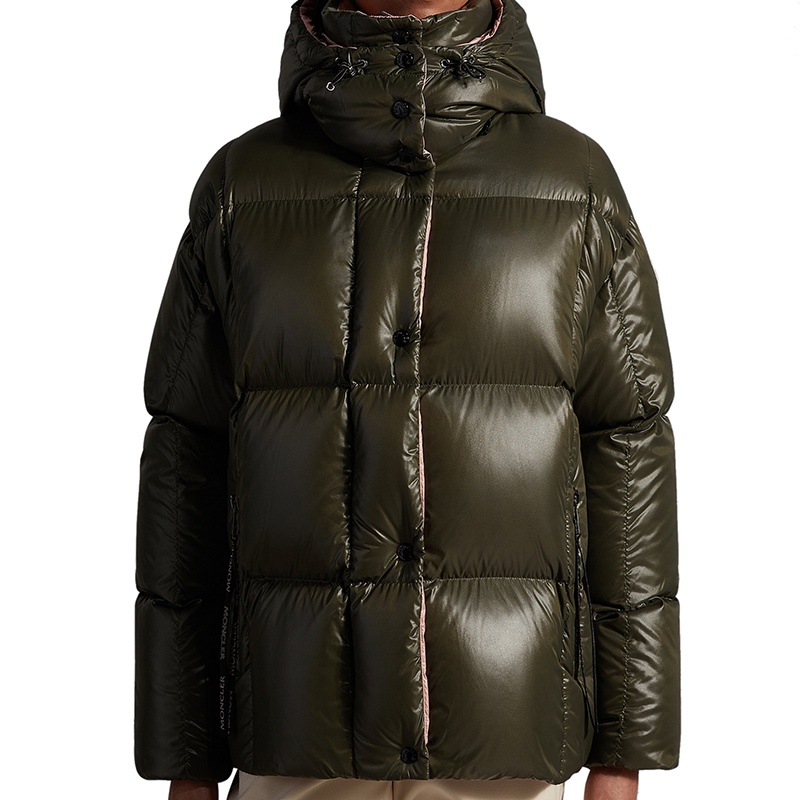 商品Moncler|Moncler/蒙克莱 22年秋冬新款 Parana系列 女士绿色短款衬垫羽绒服夹克 H20931A0006568950838,价格¥11428,第4张图片详细描述