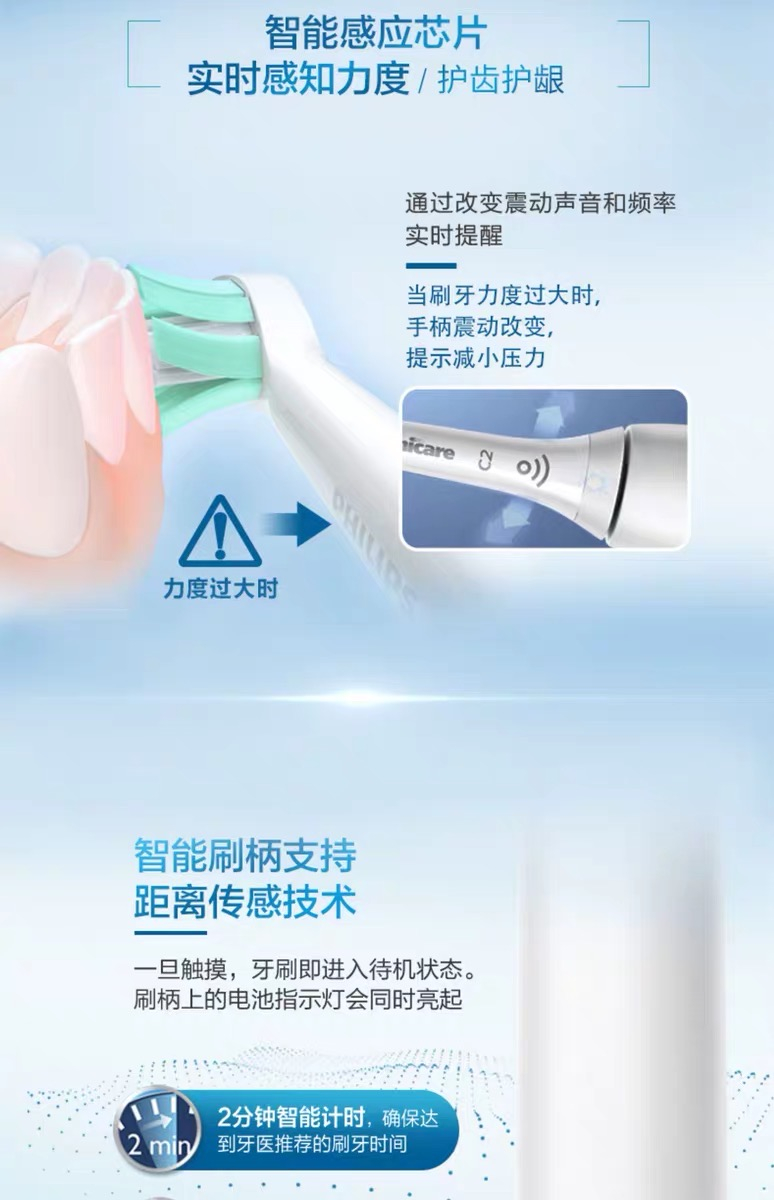 商品Philips|飞利浦Sonicare 4300电动牙刷 2只装,价格¥442,第5张图片详细描述