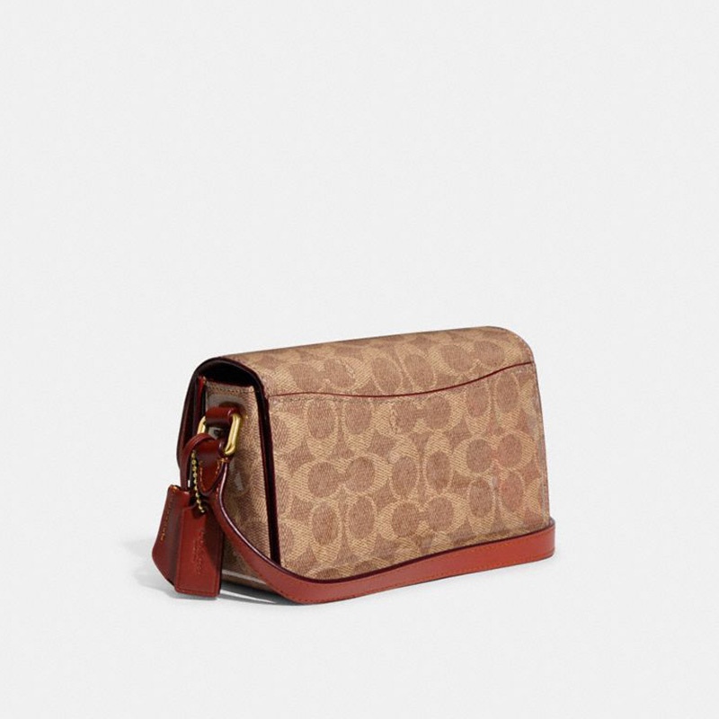 商品Coach|蔻驰女士搭扣开合翻盖单肩斜挎包小号（香港仓发货）,价格¥2213,第4张图片详细描述