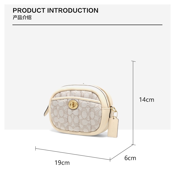 商品Coach|COACH 款女士织物配皮单肩斜挎包C5275B4SHG,价格¥1327,第2张图片详细描述