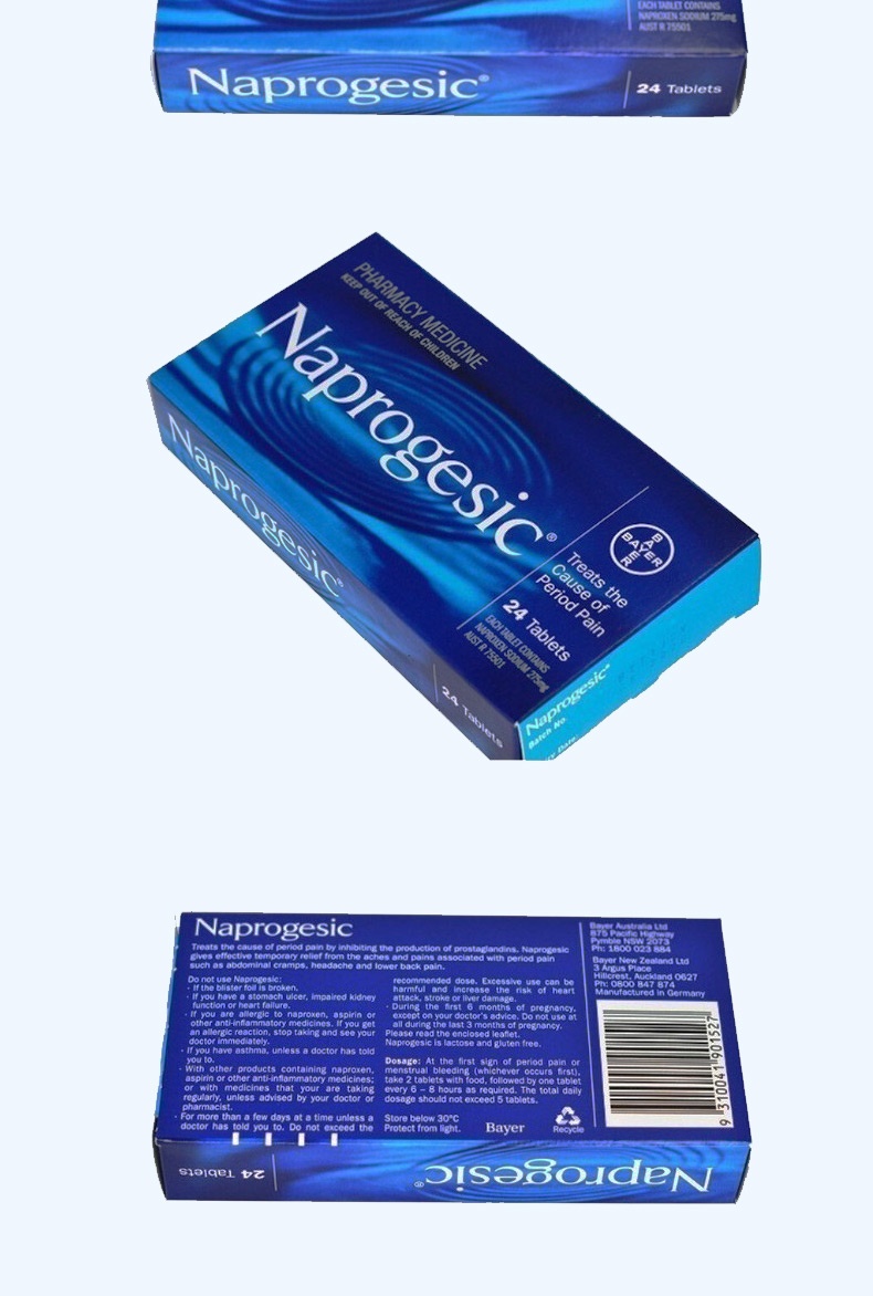 商品Bayer|Naprogesic拜耳痛经片 澳洲小蓝片德国naprogensic姨妈痛缓释片,价格¥117,第11张图片详细描述