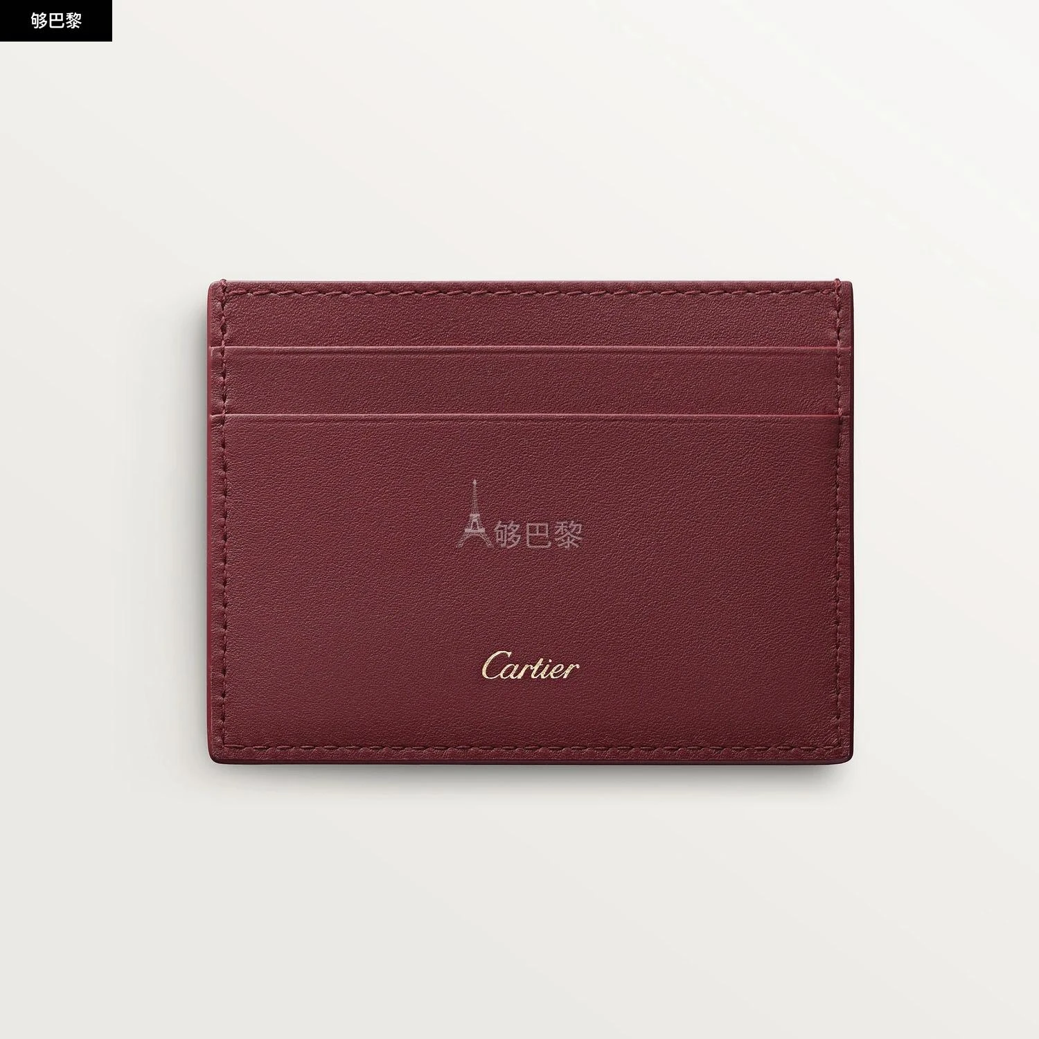 商品Cartier|包邮包税【预售7天发货】 CARTIER 23秋冬 女士 钥匙包 DIABOLO DE CARTIER卡片夹 酒红色 小牛皮 L3002003,价格¥2885,第5张图片详细描述