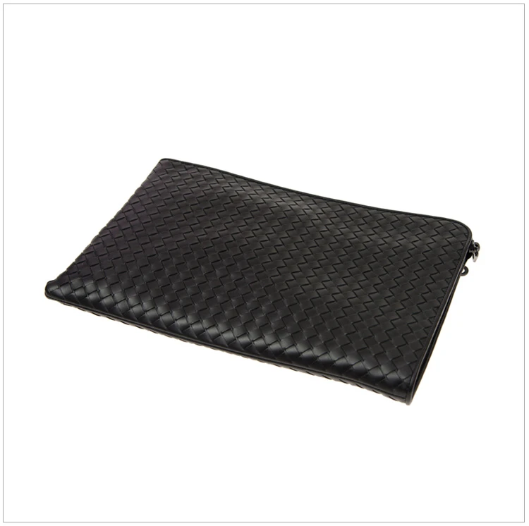 商品[国内直发] Bottega Veneta|Bottega Veneta 葆蝶家 男士黑色羊皮编制手拿包 406021-V4651-1000,价格¥9084,第7张图片详细描述