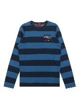 商品Paul & Shark|PAUL&SHARK 男士蓝黑条纹棉质长袖T恤 I14P1010-327,价格¥1092,第3张图片详细描述