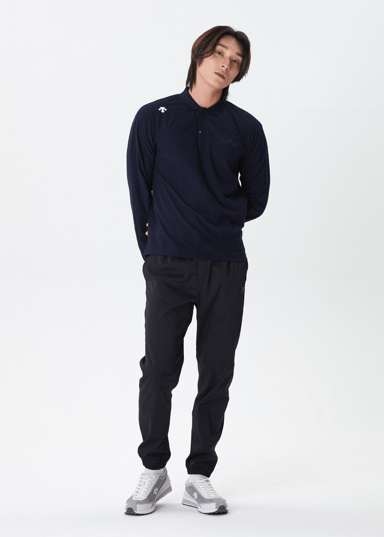 商品DESCENTE|【Brilliant|包邮包税】弹力透气长袖POLO衫SO321DPL73-NVY0,价格¥481,第4张图片详细描述