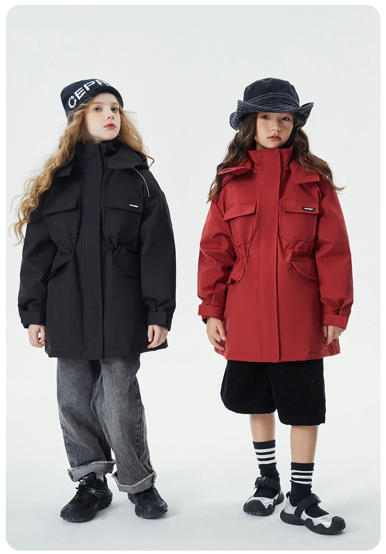 商品[国内直发] GLENVINTEN|格岚云顿英国品牌高端系列女童秋冬工装连帽羽绒服2024新款冬季儿童中大童三防保暖羽绒外套,价格¥560,第24张图片详细描述