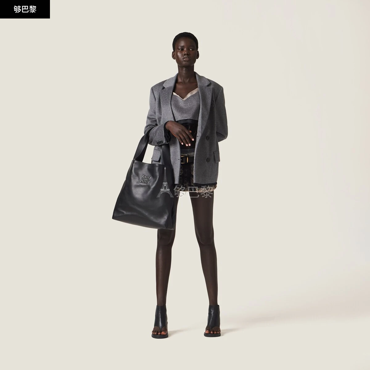 商品Miu Miu|【预售】 缪缪 25秋冬 女士 手提包 Sac hobo en cuir 5BC119_2DDJ_F0002_V_OLM ,价格¥22221,第5张图片详细描述