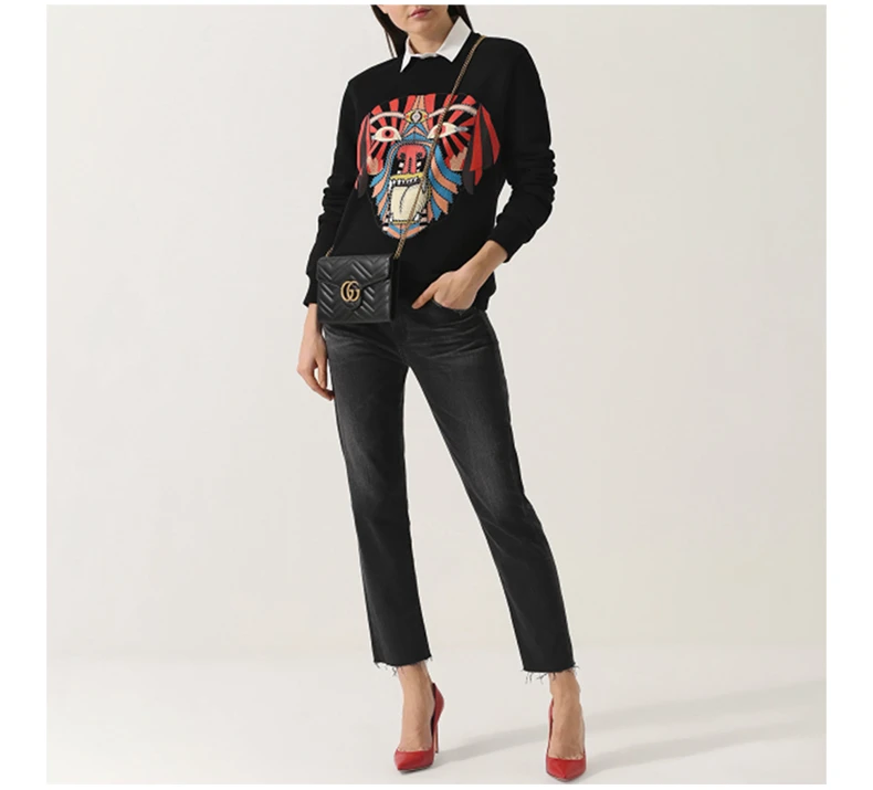 商品Givenchy|GIVENCHY 女士黑色部落卫衣 17Y7741487-001,价格¥2389,第7张图片详细描述
