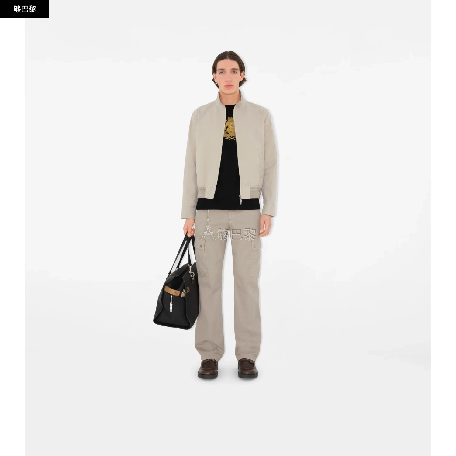 商品Burberry|【预售】 巴宝莉 24秋冬 男士 短袖T恤 字母 B 徽章棉质 T 恤衫 81081671,价格¥3690,第6张图片详细描述