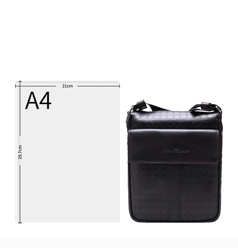 商品[国内直发] Salvatore Ferragamo|SALVATORE FERRAGAMO 拼色男士单肩包 24-9489-0554154,价格¥9428,第7张图片详细描述