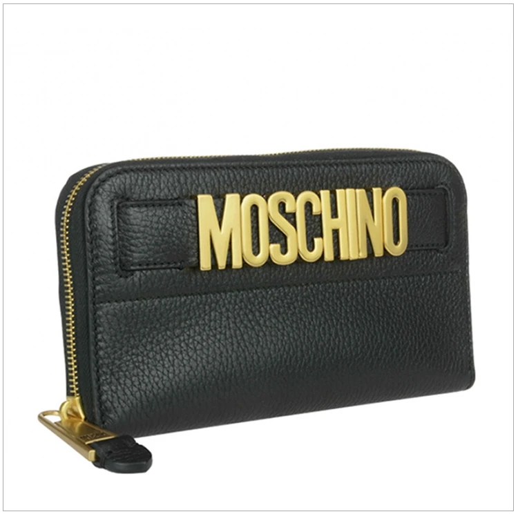 商品[国内直发] Moschino|Moschino 莫斯奇诺 女士黑色拉链开合长款手拿包 7A8115-8003-0555,价格¥895,第17张图片详细描述