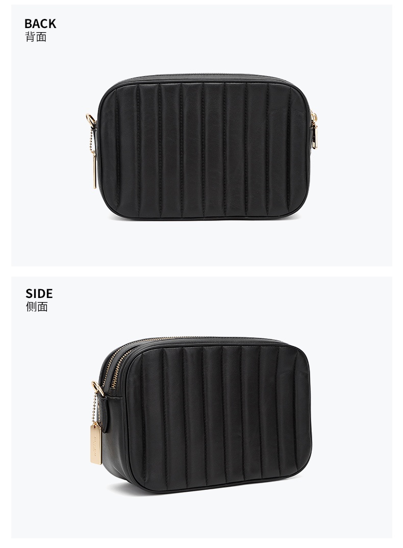 商品[国内直发] Coach|蔻驰女包COACH 女士黑色皮革单肩斜挎包礼物送女友C1569  IMBLK,价格¥1696,第4张图片详细描述