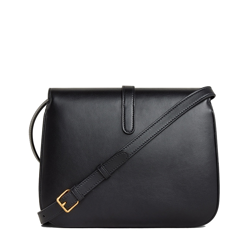 商品Celine|CELINE/赛琳 21秋冬新款TABOU系列 女士中号黑色光滑小牛皮挂锁装饰翻盖斜挎单肩包196583DK1.38NO,价格¥17123,第2张图片详细描述