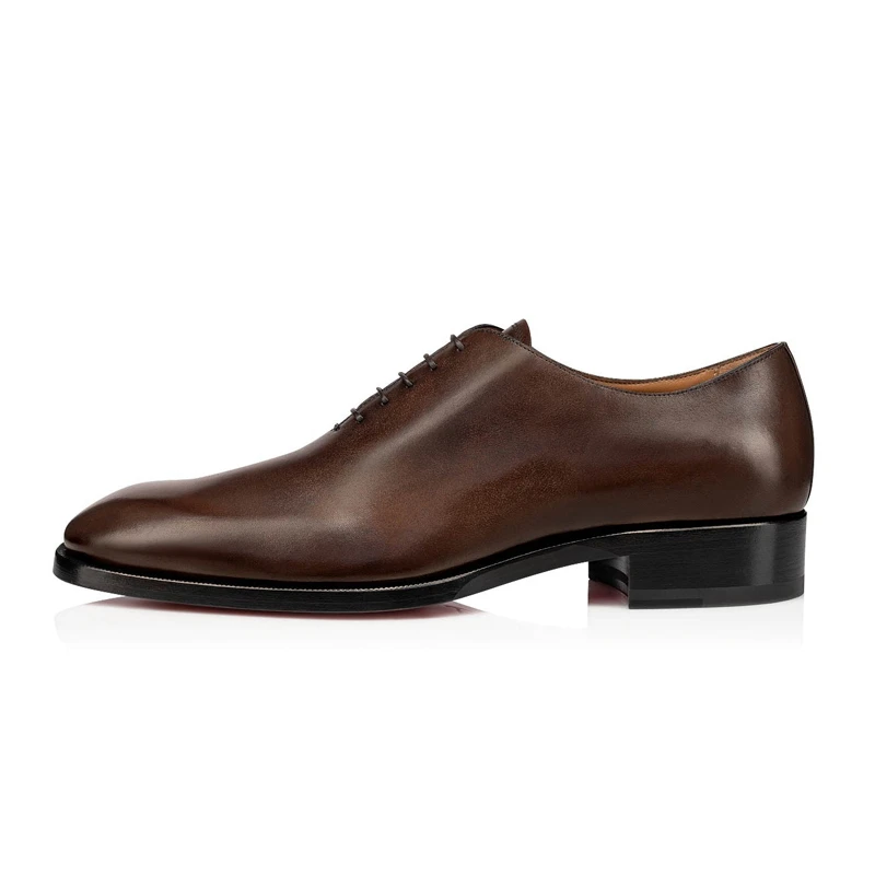 商品Christian Louboutin|CHRISTIAN LOUBOUTIN 男士棕色系带牛津鞋,价格¥4889,第4张图片详细描述