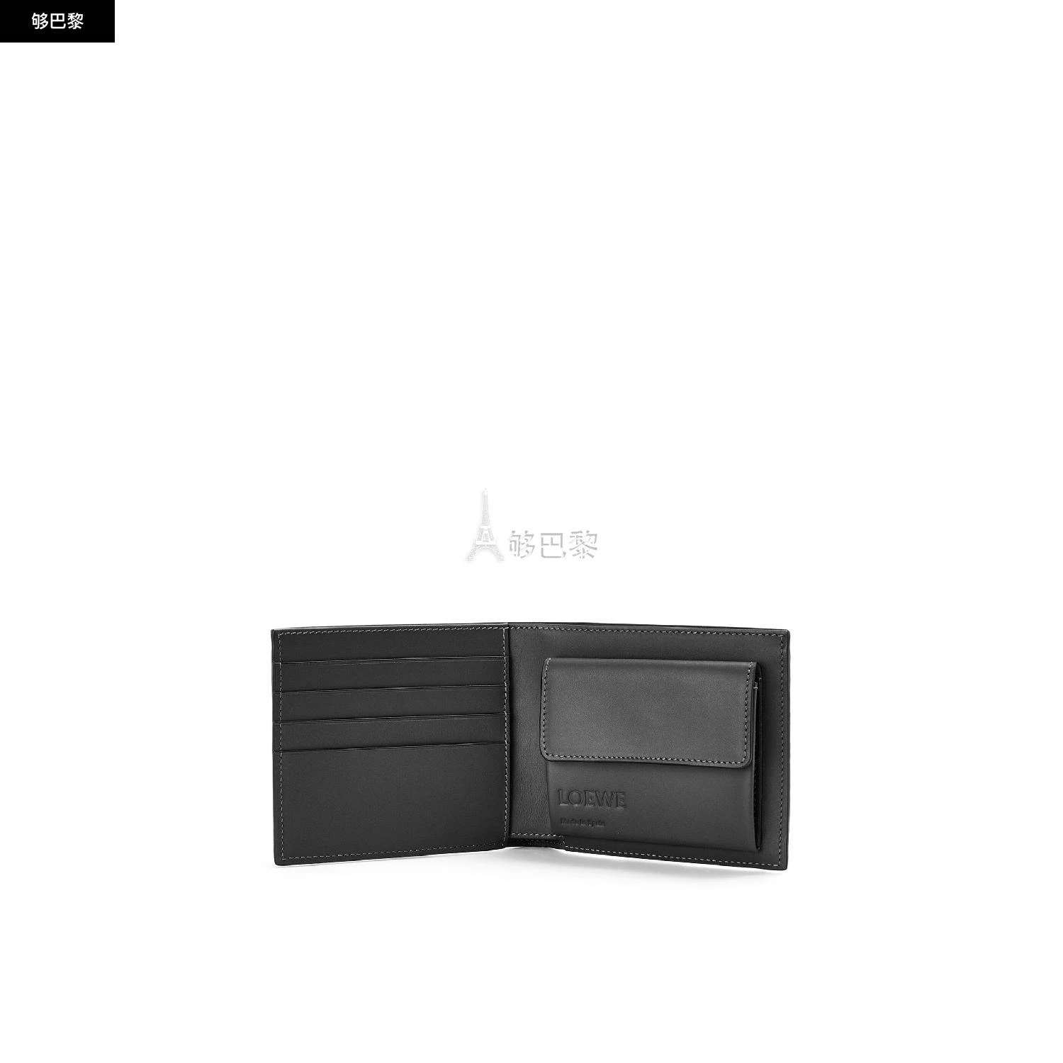 商品Loewe|包邮包税【预售7天发货】 LOEWE罗意威 23秋冬 男士 零钱包 Repeat bifold coin wallet in embossed silk calfskin C499501X01-1100,价格¥3718,第5张图片详细描述