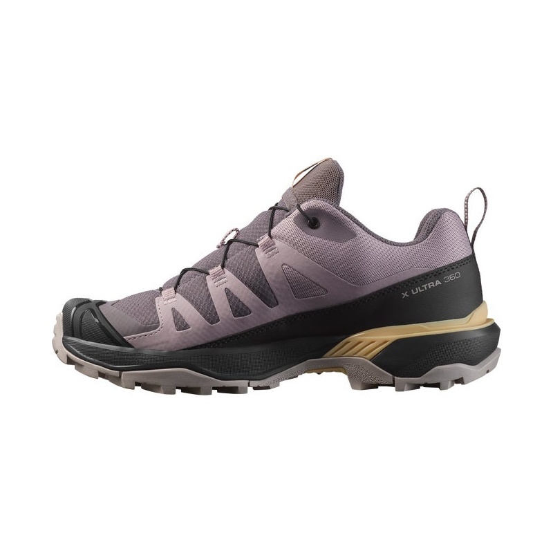 商品Salomon|Salomon萨洛蒙 X ULTRA 360系列女士深灰色/浅灰色/浅棕色纺织登山鞋,价格¥1024,第4张图片详细描述