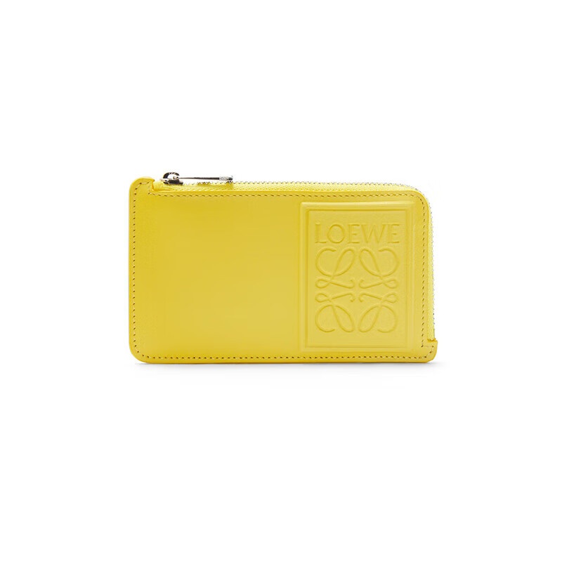 商品Loewe|罗意威（LOEWE）男士黄色小牛皮拉链卡包,价格¥2710,第2张图片详细描述