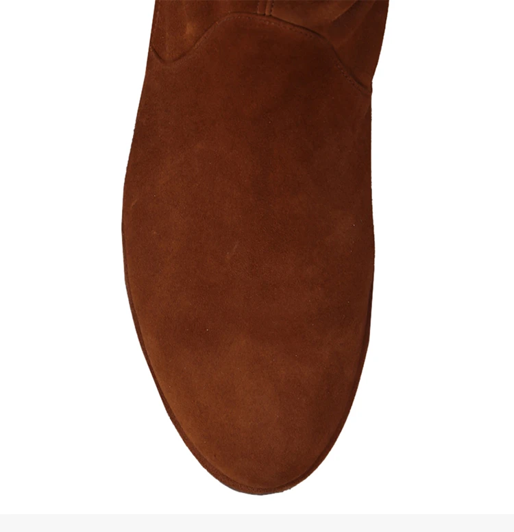 商品Stuart Weitzman|Stuart Weitzman 咖啡色女士长靴 LOWLAND-SUEDE-COFFEE,价格¥3235,第8张图片详细描述