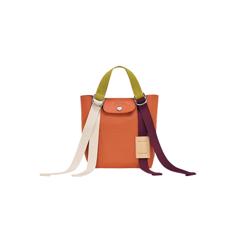 商品Longchamp|珑骧 女士帆布暗银色五金按扣开合饰有可调彩色节肩带迷你托特包（6色可选）,价格¥1122,第9张图片详细描述