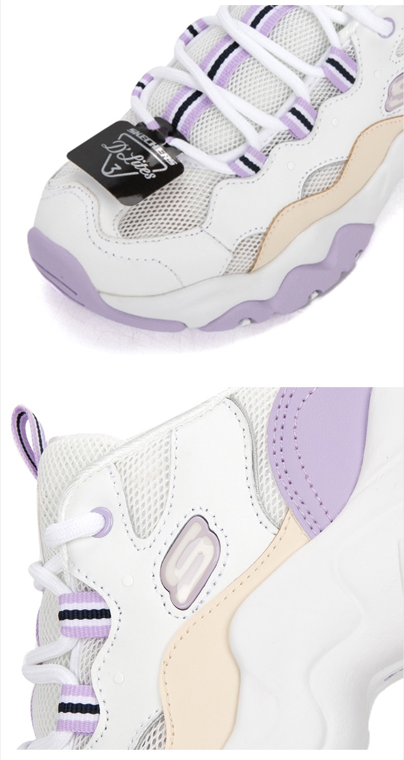 商品[国内直发] SKECHERS|斯凯奇 女 休闲鞋 熊猫鞋 896008-WLV,价格¥508,第3张图片详细描述