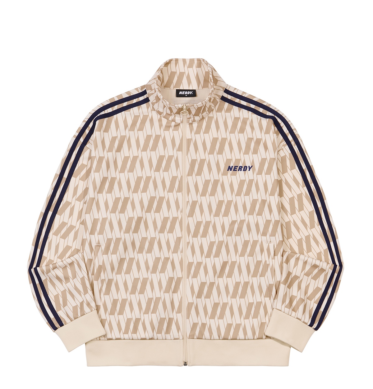 商品NERDY|【享贝家】（国内现货）NERDY 新款DNA Monogram Track Top训练外套运动夹克  男女同款 浅蓝色\紫色\粉红色\奶白色\黑色 PNES21KA21/黑色PNES21KA210106  G-QD,价格¥258,第8张图片详细描述