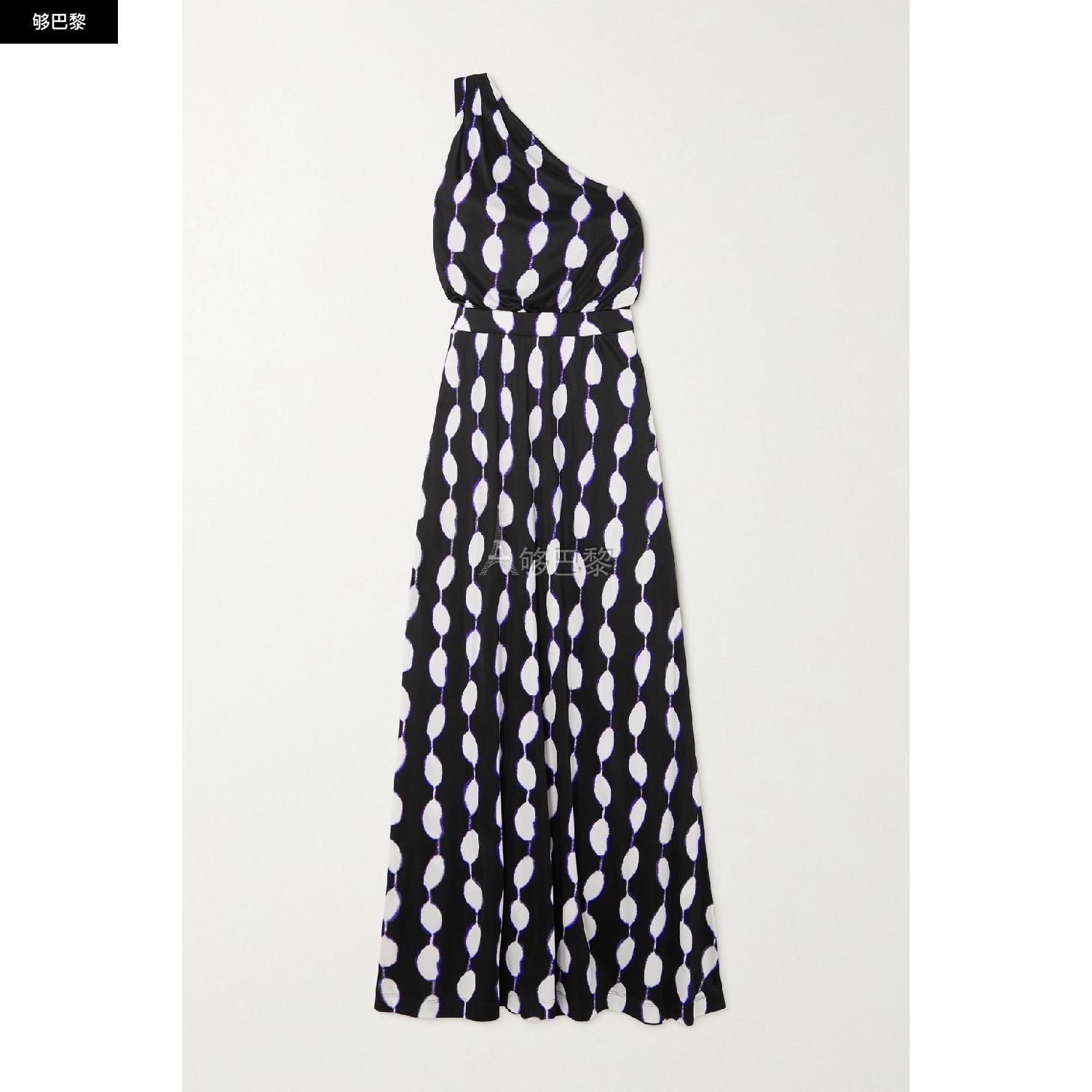 商品Diane von Furstenberg|包邮包税【预售7天发货】 DIANE VON FURSTENBERG 23秋冬 女士 连衣裙 Kiera 单肩印花平纹布超长连衣裙 1647597309114104 DVFDS2R031SBDLB ,价格¥5381,第3张图片详细描述