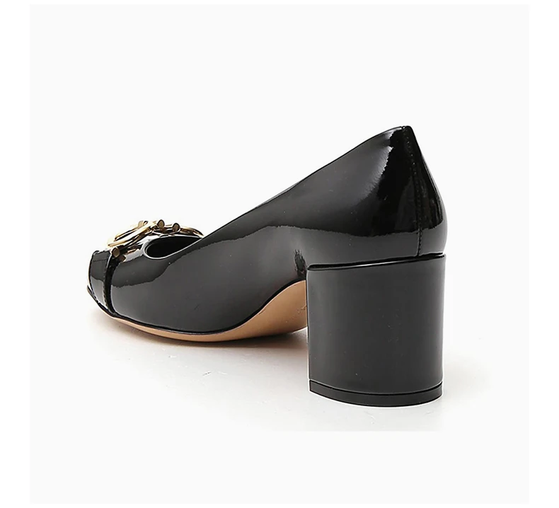 商品Salvatore Ferragamo|SALVATORE FERRAGAMO 菲拉格慕 女士黑色小牛皮中跟鞋 01-N765-693658,价格¥3260,第6张图片详细描述