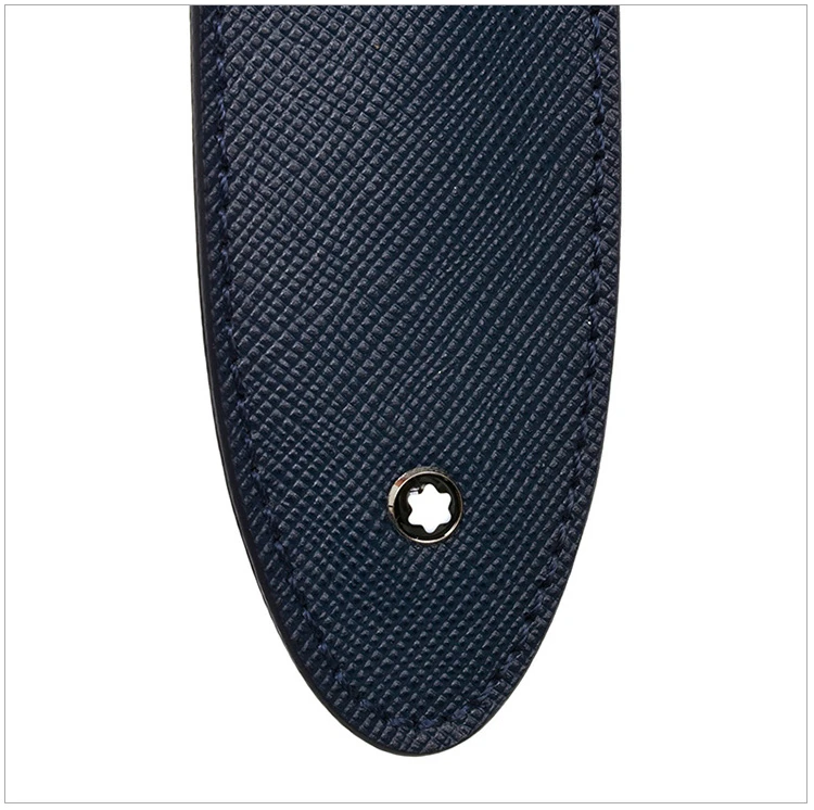 商品[国内直发] MontBlanc|MONT BLANC 男士海军蓝色小牛皮笔袋 118701,价格¥268,第7张图片详细描述