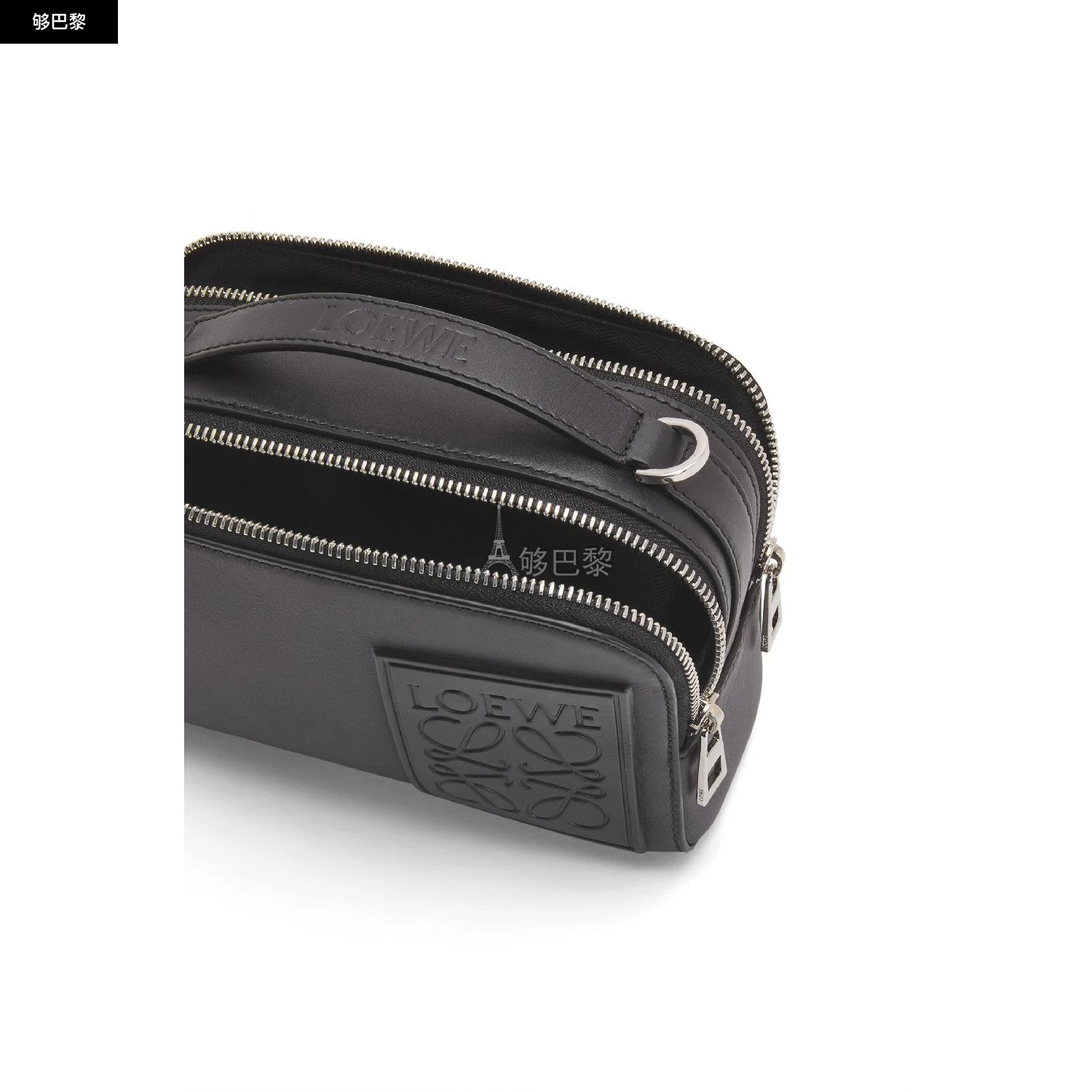 商品Loewe|【预售】 罗意威 25春夏 男士 收纳包 缎面牛皮革迷你相机斜挎包 C565R41X01-1100 ,价格¥8839,第3张图片详细描述