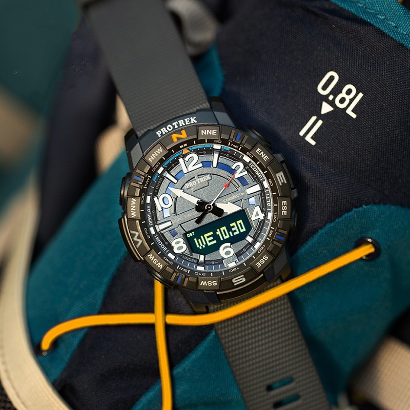 商品[国内直发] Casio|卡西欧高端登山系列PROTREK  PRT-B50-1  100米防水 方位表圈 倒计时 每日闹铃 整点响报 全自动日历 12/24小时时制 耐低温（-10℃） 指针闪避功能,价格¥1582,第1张图片详细描述