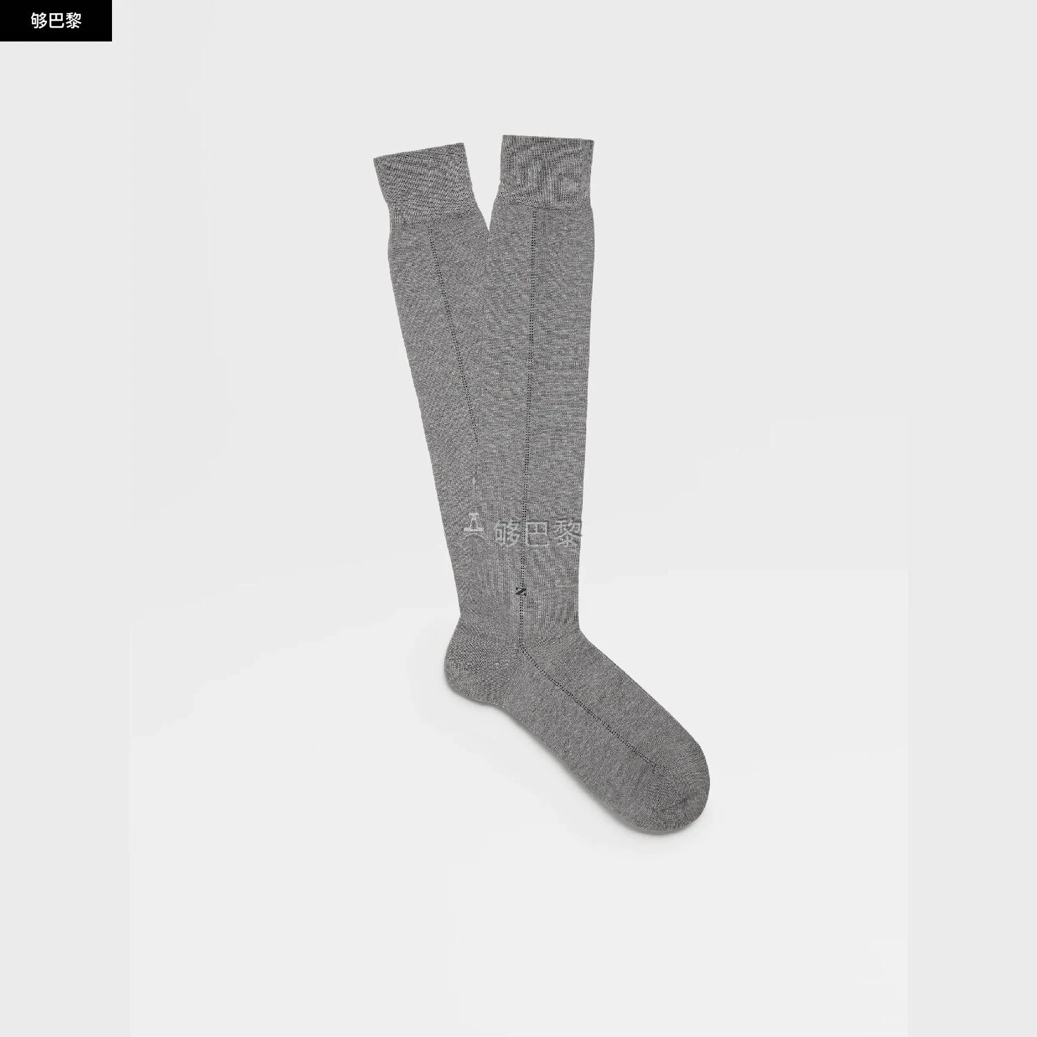 商品Zegna|包邮包税【预售7天发货】 ZEGNA杰尼亚 23秋冬 男士 袜子 GEYSER GREY BAGUETTE MID CALF SOCKS N5V40-524-032,价格¥512,第4张图片详细描述