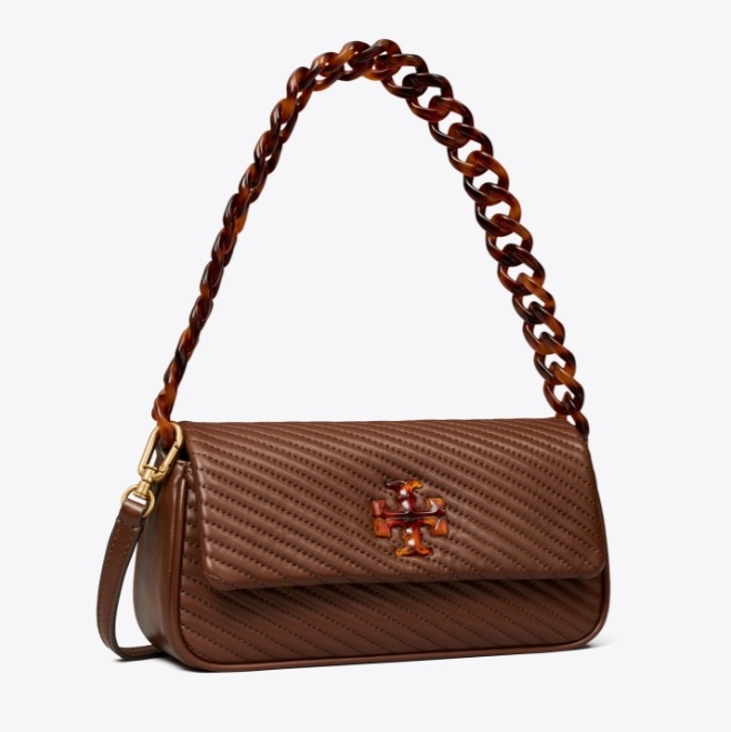 商品[国内直发] 【春节不打烊国内现货速发】 Tory Burch|女款Kira 复古人字衔缝按扣翻盖五金扣纳帕皮革 法棍包手提单肩包 小号  ,价格¥4021,第3张图片详细描述