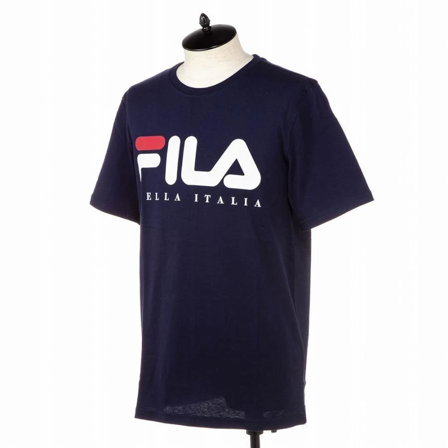 商品[国内直发] Fila|FILA 蓝色男士T恤 LM913784-412,价格¥161,第1张图片详细描述