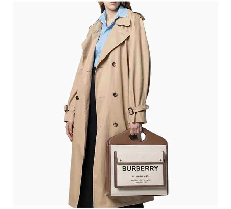 商品[国内直发] Burberry|BURBERRY 拼色女士单肩包 8039362,价格¥11663,第8张图片详细描述