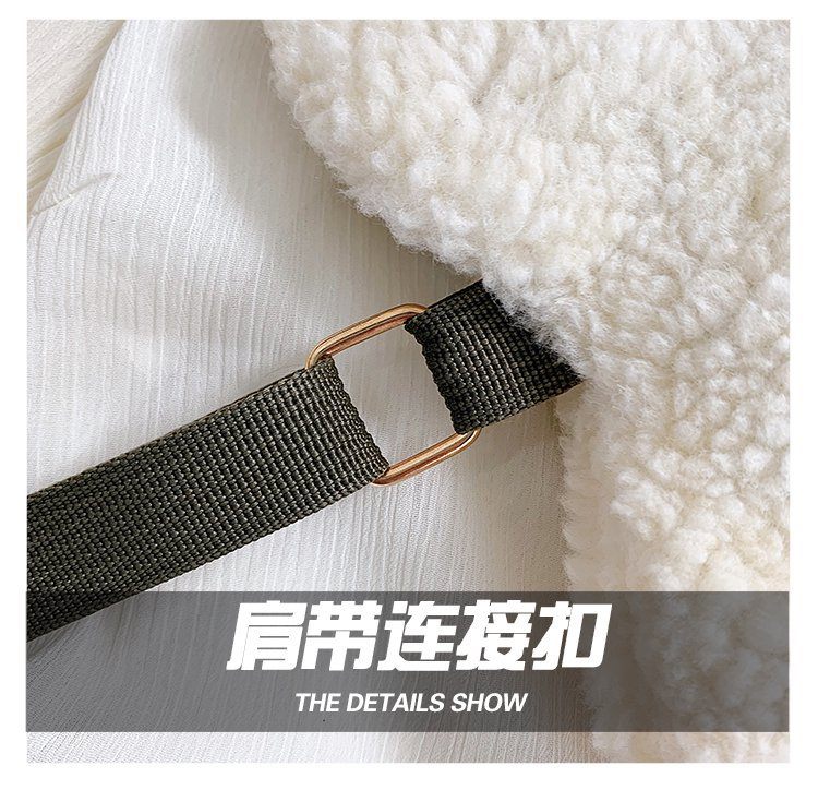 商品[国内直发] GLENVINTEN|格岚云顿云朵毛绒女包包可爱甜美淑女童趣单肩斜跨手机,价格¥74,第5张图片详细描述