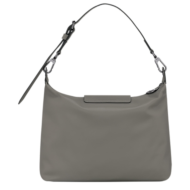 商品Longchamp|珑骧 LE PLIAGE XTRA 牛皮hobo月牙腋下包手提包单肩包 中号 灰色,价格¥4439,第4张图片详细描述