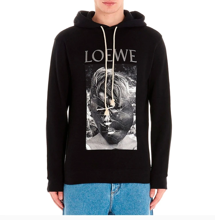 商品[国内直发] Loewe|LOEWE 黑色男士卫衣/帽衫 H6109730PC-1100,价格¥3768,第5张图片详细描述