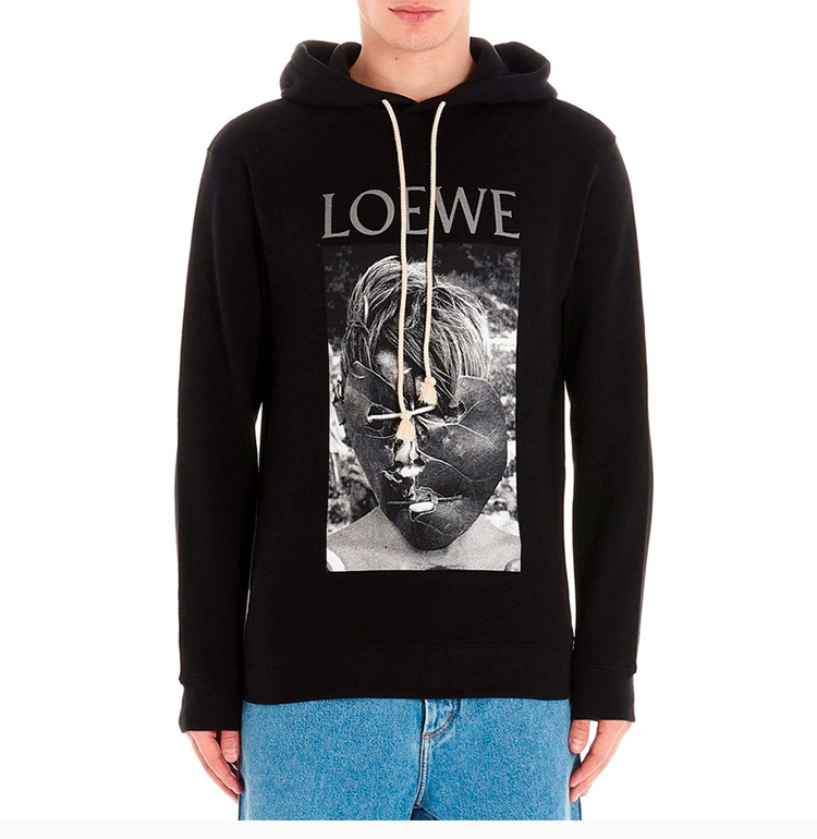 商品[国内直发] Loewe|LOEWE 黑色男士卫衣/帽衫 H6109730PC-1100,价格¥4978,第5张图片详细描述