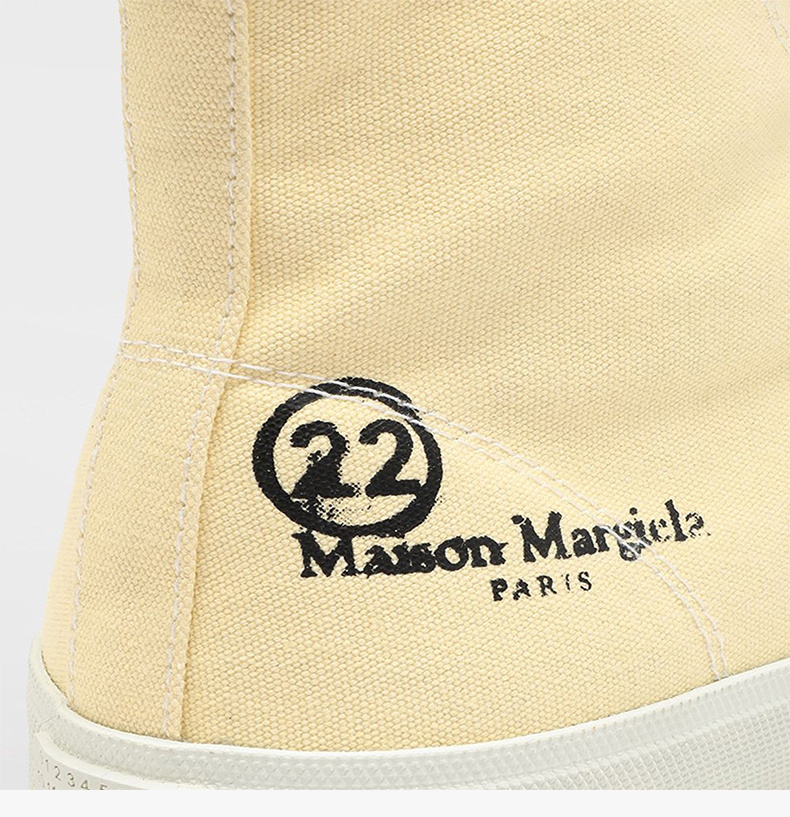 商品MAISON MARGIELA|MAISON MARGIELA 女士黄色帆布高帮运动鞋 S57WS0253-P1875-T3027,价格¥1981,第9张图片详细描述
