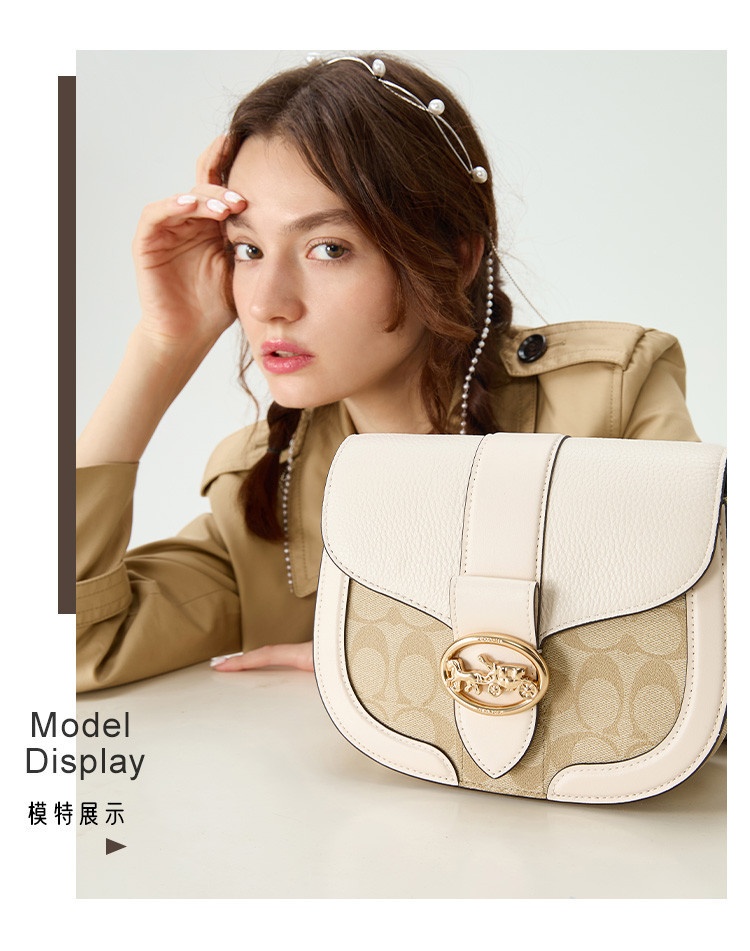 商品[国内直发] Coach|COACH【全国联保】Georgie 21单肩马鞍包手袋C2806,价格¥1622,第5张图片详细描述
