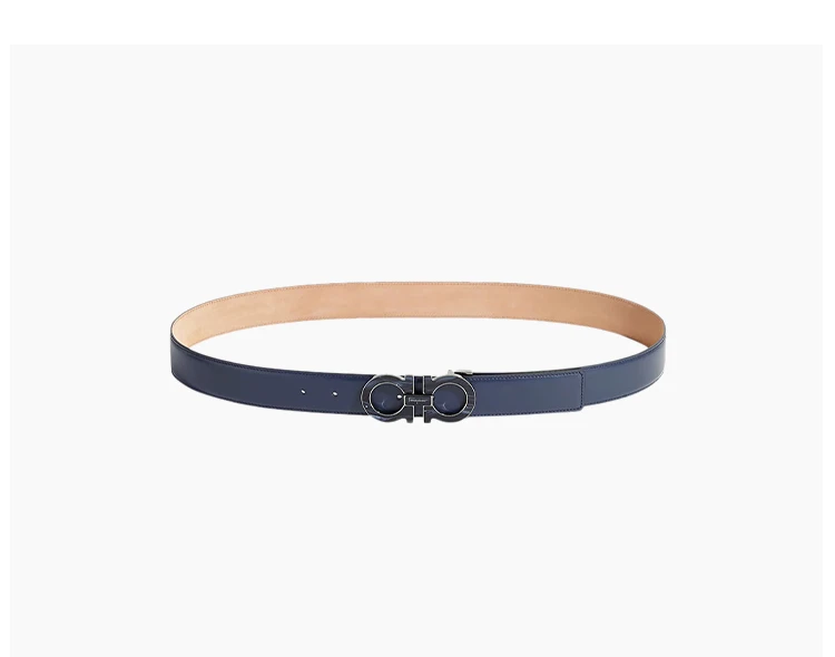 商品Salvatore Ferragamo|Salvatore Ferragamo 菲拉格慕 男士深蓝色腰带 67-9110-690736【包装随机，部分无包装盒】,价格¥3009,第6张图片详细描述